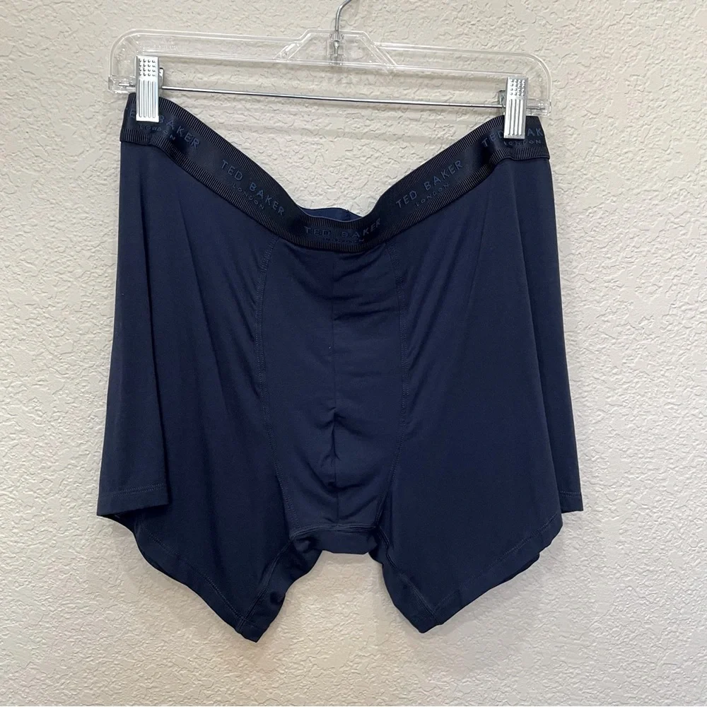NEW Ted Baker Men's Navy Blue Super Buttery Soft Modal Boxer Briefs XL